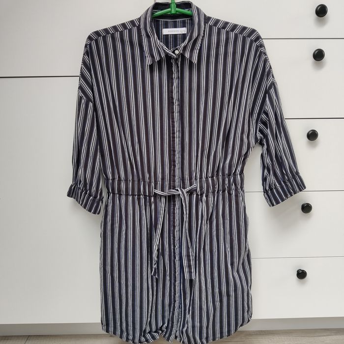 Koszulowa sukienka w paski, szmizjerka, Reserved, rozmiar S / 36