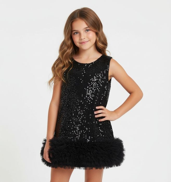 Чорна сукня для дівчинки 130 7-8 120 новорічна
