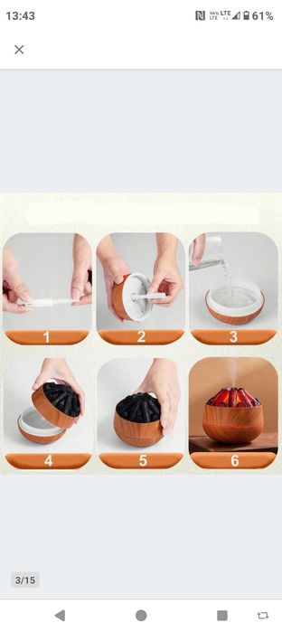 Dyfuzor, nawilżacz powietrza i lampka w jednym Wulkan