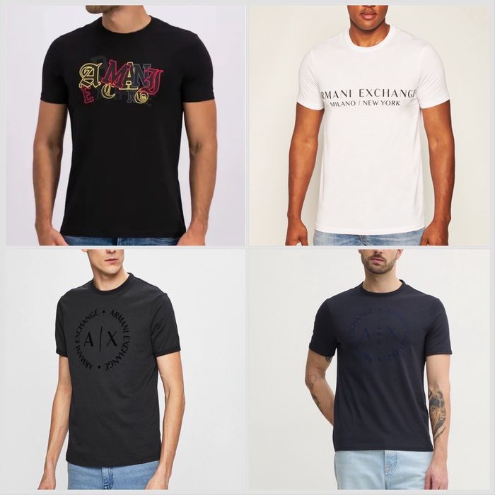 Футболка Armani Exchange чоловіча L XL нова біла оригінал синя чорна