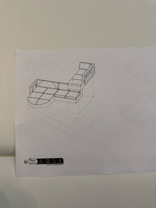 Naroznik  sofa Okazja nowy naroznik bialo czarny