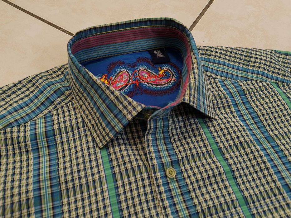 ROBERT GRAHAM USA - NOWA! z LOGO Markowa Koszula Męska rozmiar L