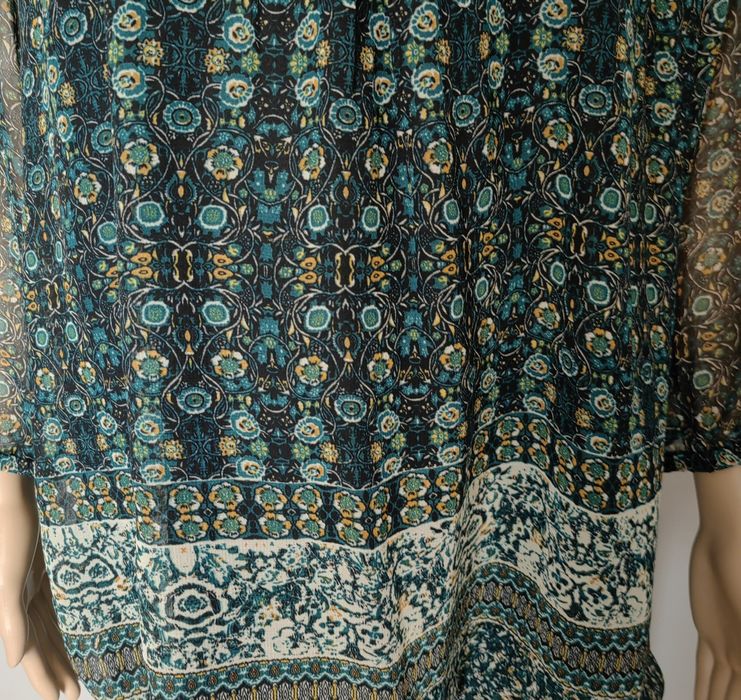 Bluzka kolorowa wzory 50 5xl  elegancka plus size
