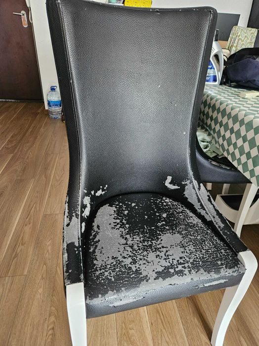 6 Cadeiras altas de sala jantar confortáveis - precisam estofar