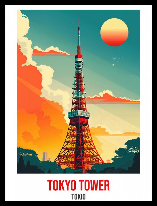 Plakat 30x40cm Tokyo Tower