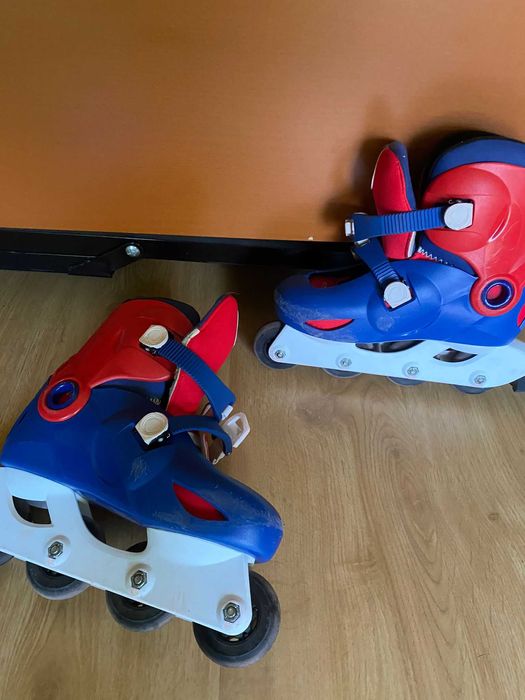 Patins em linha ( 34-36 ) com proteção incluida