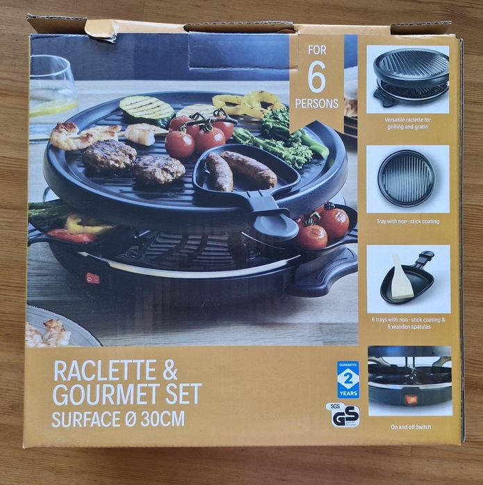 Grill elektryczny raclette dla 6 osób 30cm 800W