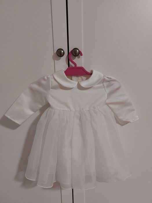 Sukienka na chrzest roz 62+ gratis biała kokardka