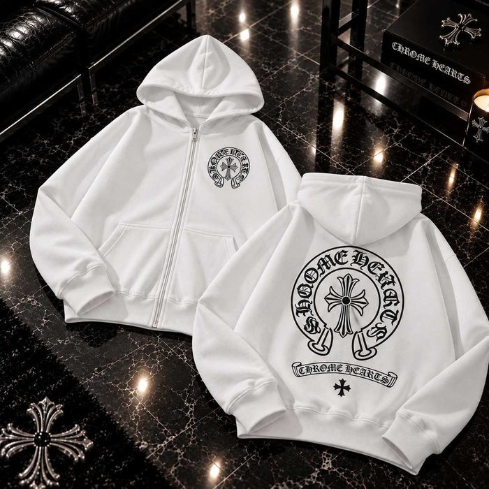 ‼️SALE‼️ Зіп худі Chrome Hearts зіпка хром хартс кофта з капюшоном