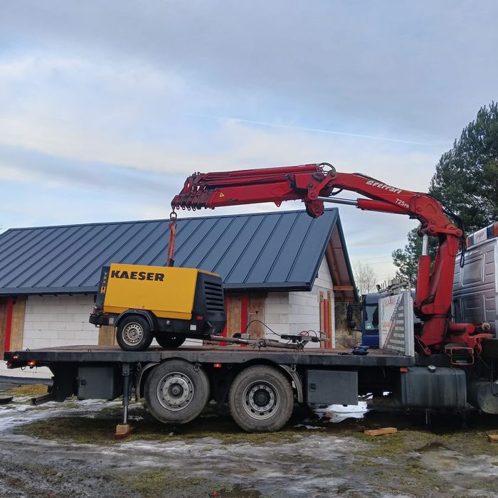 Usługi transportowe HDS dźwig żuraw samochodowy