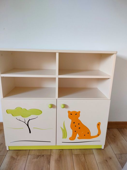 Meble dziecięce Meblik, łóżko, komoda x2, szafa.