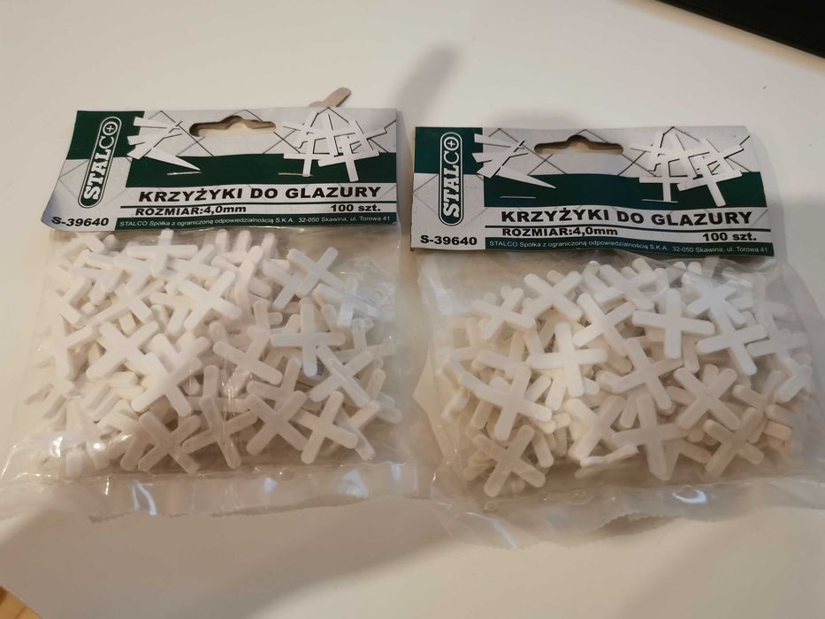 Krzyżyki do glazury rozmiar 4 mm  100 szt. - 2 opakowania