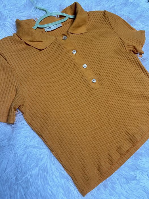 Top croped curto com gola pull&bear M