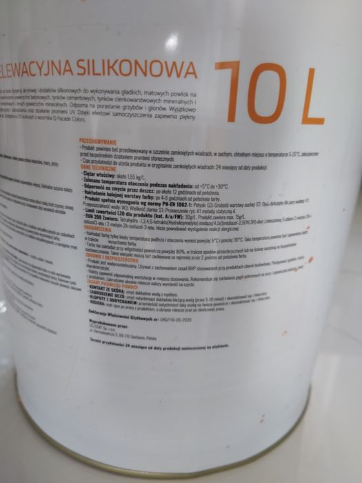 Farba fasadowa elewacyjna silikonowa śnieżnobiały
