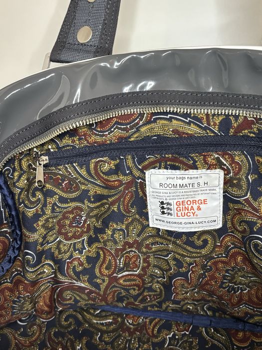 GGL Оригинал George Gina & Lucy 2007 серая сумка y2k Лаковая кожа