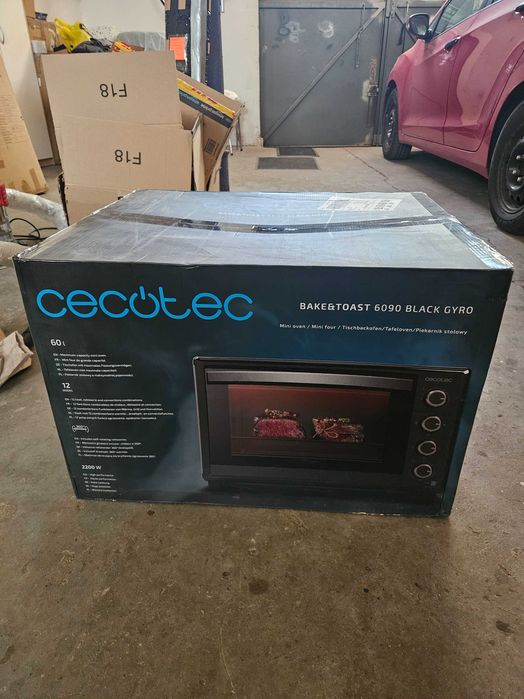 Mini piekarnik Cecotec Tischbackofen Bake&Toast 6090 Black Gyro 2200W 60L stołowy duży