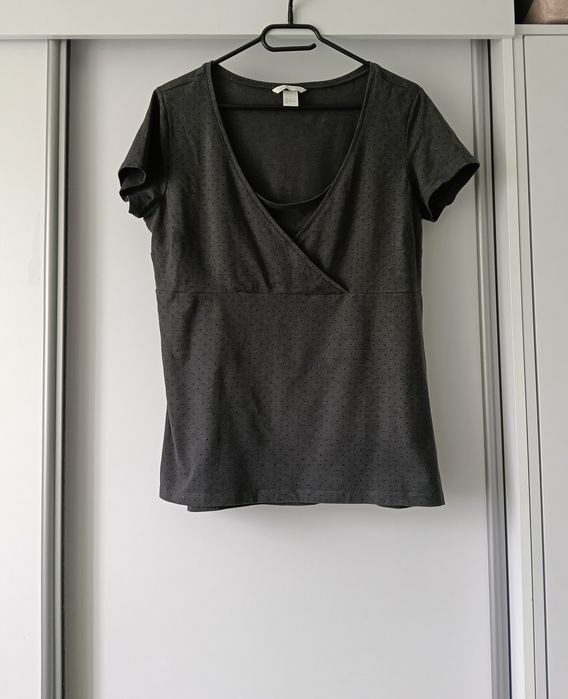 Bluzka ciążowa krótki rękaw H&M rozm L