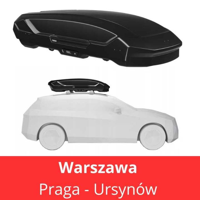 Box Dachowy Thule Motion 3 L Z CZARNYM POŁYSKIEM 450 L Praga