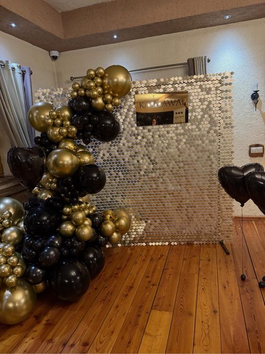 Ścianki do zdjeć, dekoracje balonowe.