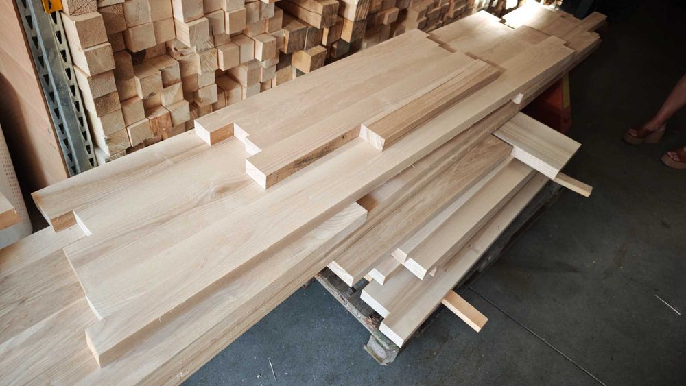 Stopnice jesionowe | Schody jesionowe| 4x30x100 cm | Producent