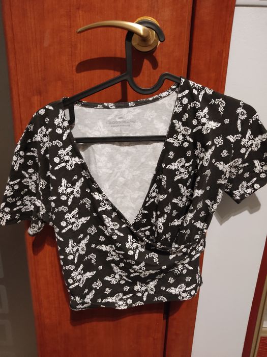 Bluzka z składana, krótka. S
