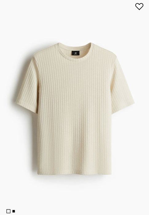 Фірмова Чоловіча В’язана Футболка в Рубчик H&M розмір XL