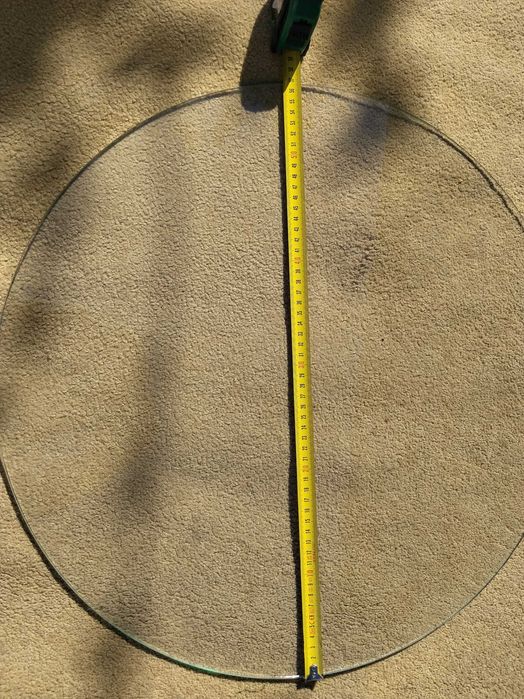 Szklany blat 57 cm.  Ochrona stołu okrągłego