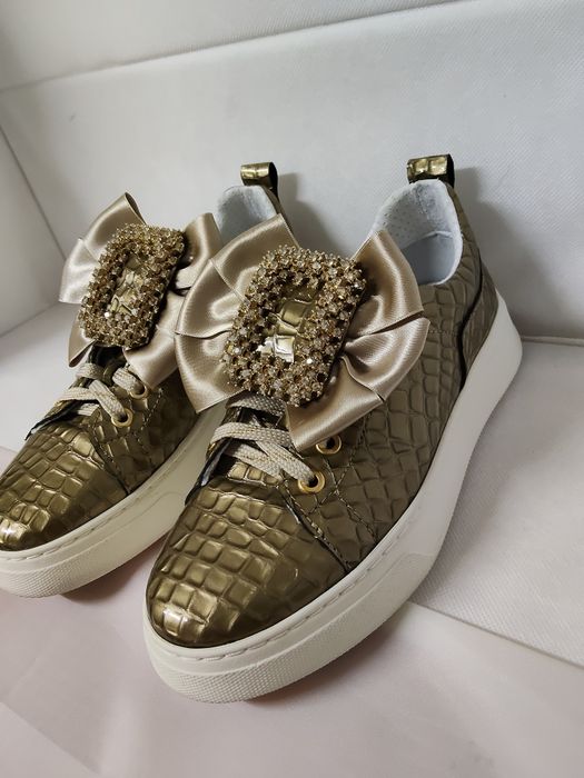 Sapatilhas MLV Portuguese Shoes douradas de Senhora