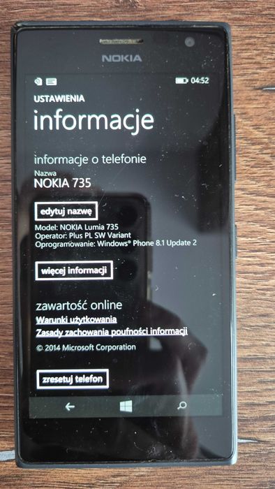 Nokia 735 lumia + ładowarka