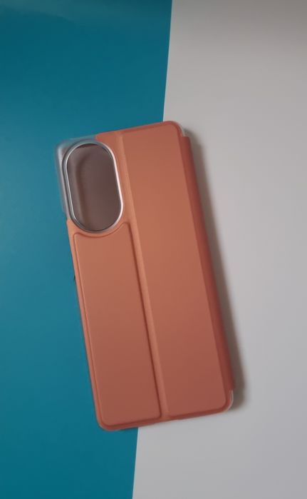 Etui z klapką do Huawei Nova 9,Honor50 Clear View Case Różowe złoto