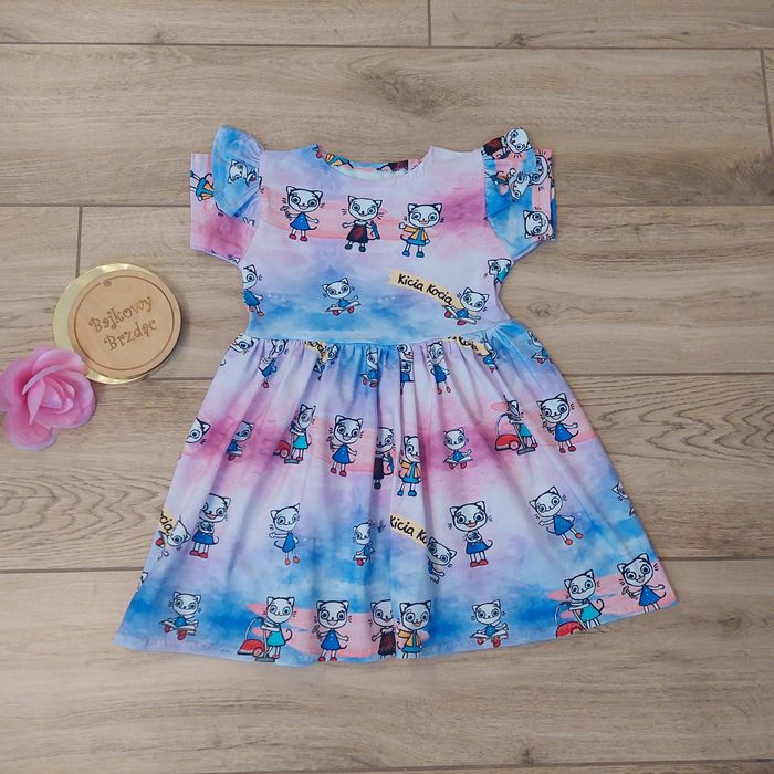 Sukienka kicia kocia rozm 110 nowa handmade
