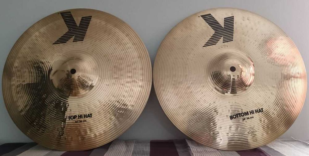 Zildjian 14" K Regular Series Hi-Hat início anos 90. IMPECÁVEIS!