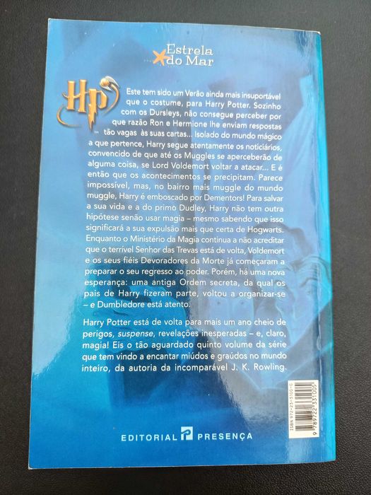 Livro "Harry Potter e a Ordem de Fénix", J. K. Rowling