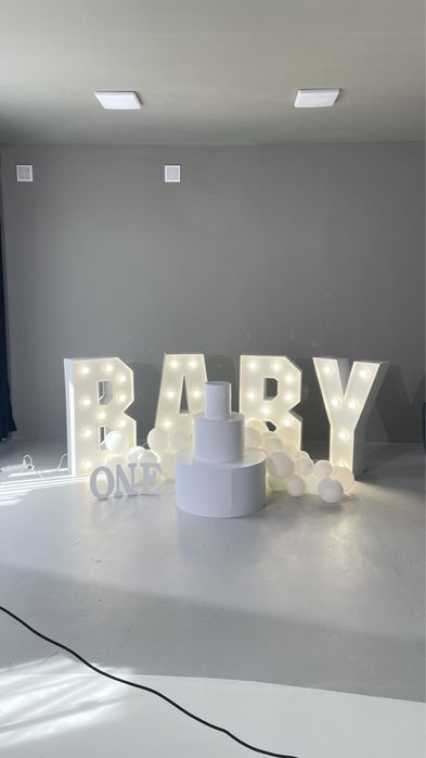 Оренда букв baby, гендер паті, торт штучний, коровай