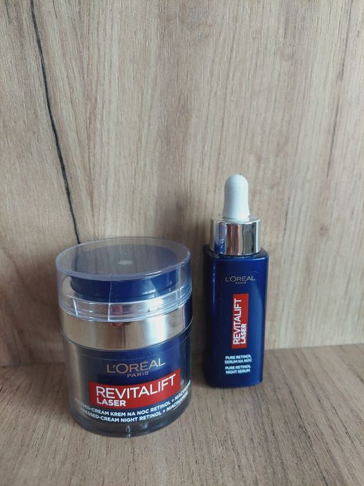 Krem Loreal Paris revitalift laser puree retinol krem nowy  + serum