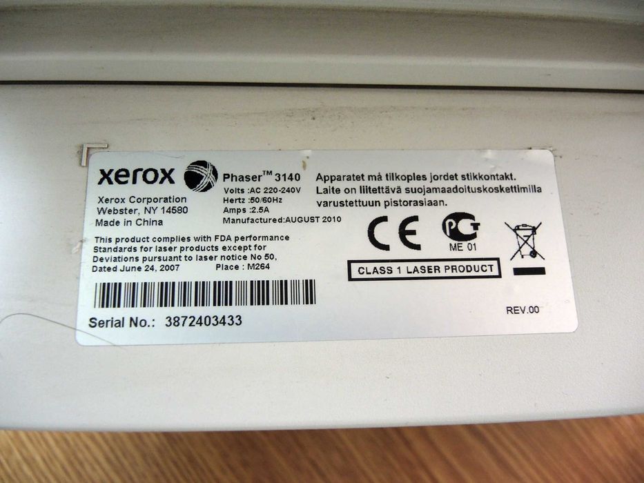 Принтер Xerox Phaser 3140, А4, черно-белый.