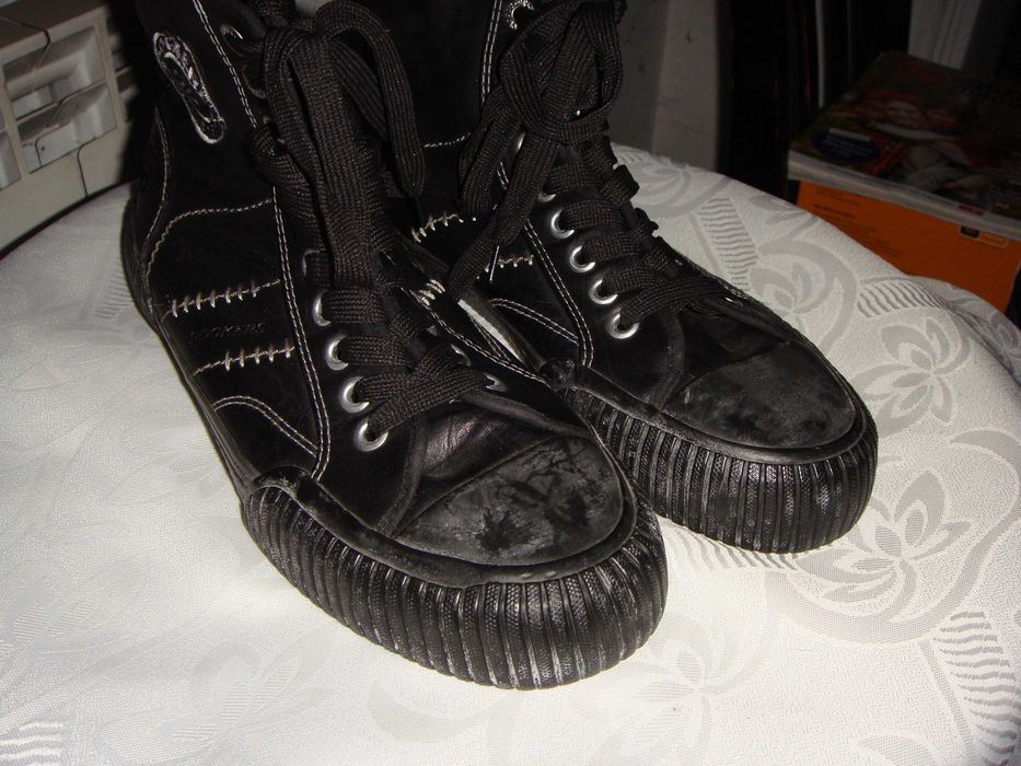 Buty  - Męskie  Czarne  Rockowe ,,, 43