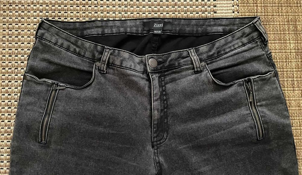 Spodnie jeansowe damskie ZIZZI - rozmiar 46 - duże.