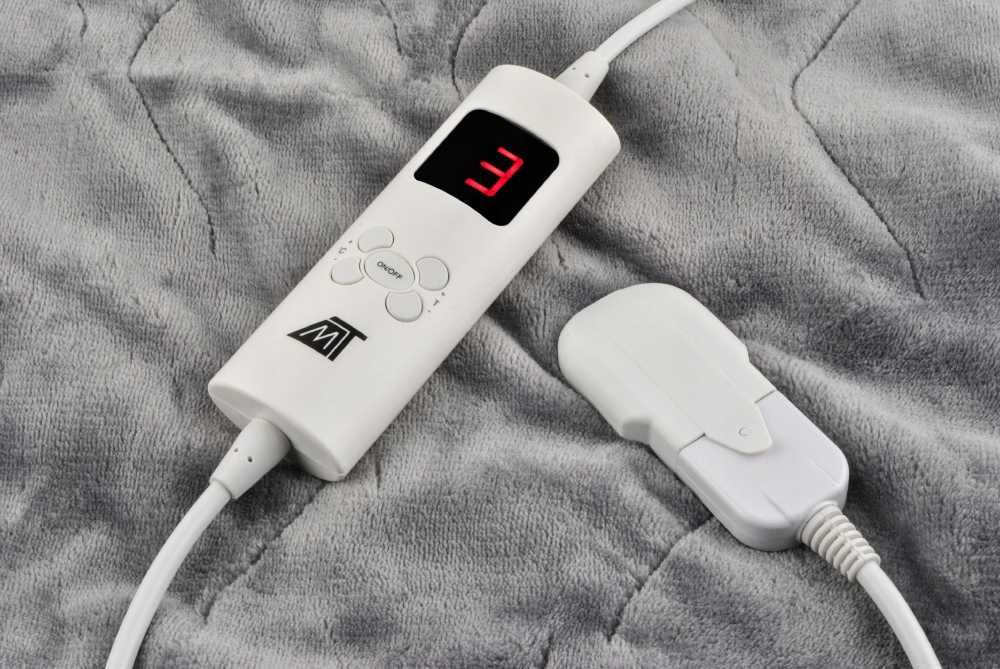 Duży Koc Elektryczny Grzejący Miękki Pilot 180x130