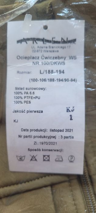 Ocieplacz ćwiczebny L coyote kpl