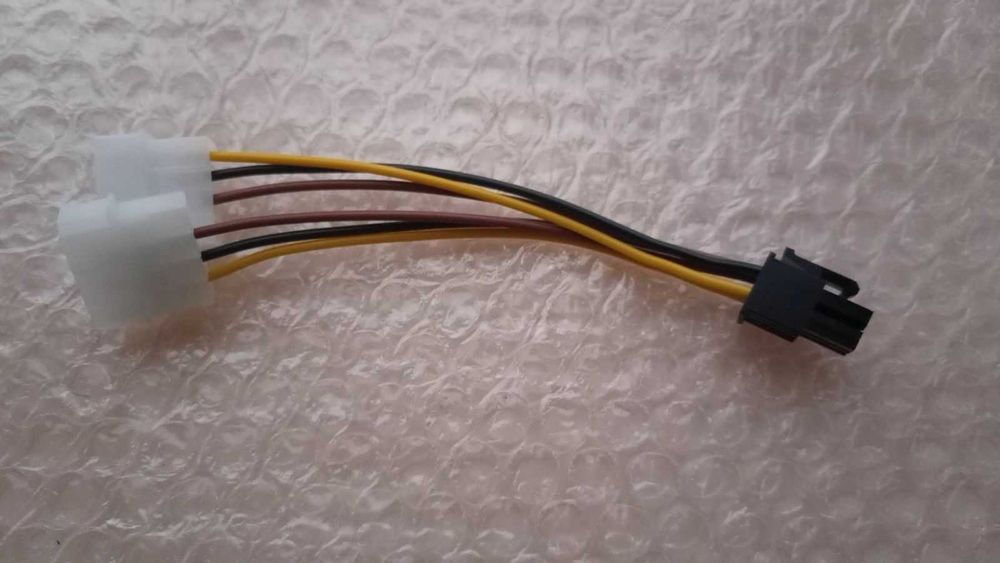 Переходник питания 12 V 6 pin MOLEX дли видео карты от 2-х MOLEX IDE