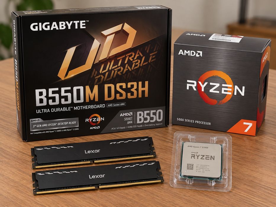 Ryzen 7 5700X + Gigabyte B550M DS3H + 32GB DDR4 3200MHz
