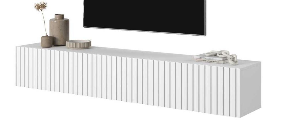 Szafka RTV Selsey biała nowa z wadą