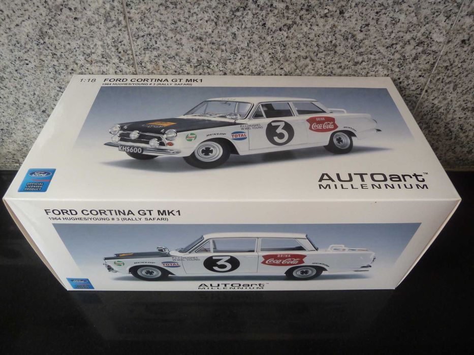 1:18 AutoArt, Ford Cortina GT MK I, 1964 Safari Winner, Minichamps