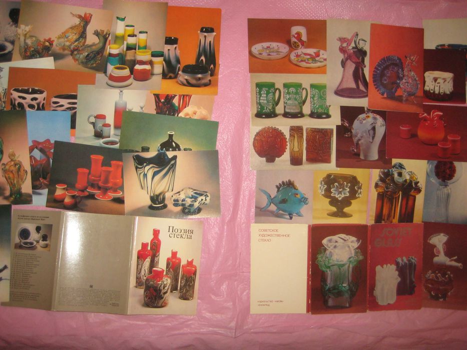 Наборы открыток 50-80-х искусство Мозаика фарфор Стекло музеи галереи