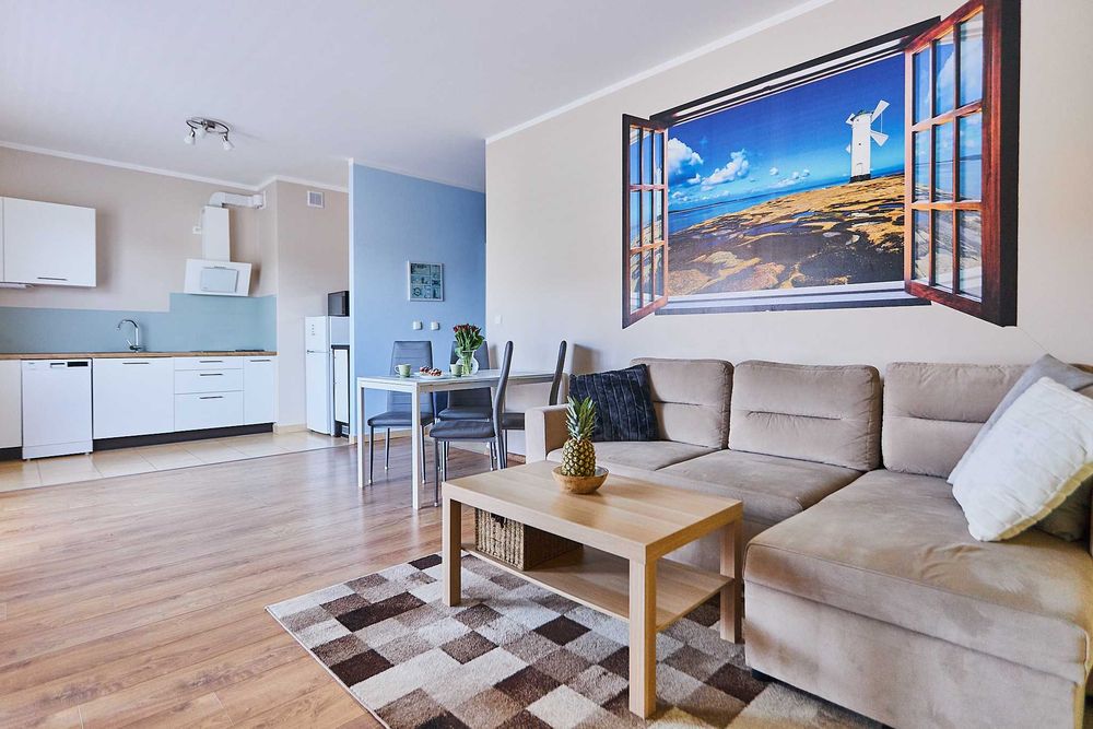 Dwupokojowy apartament z aneksem kuchennym i garażem