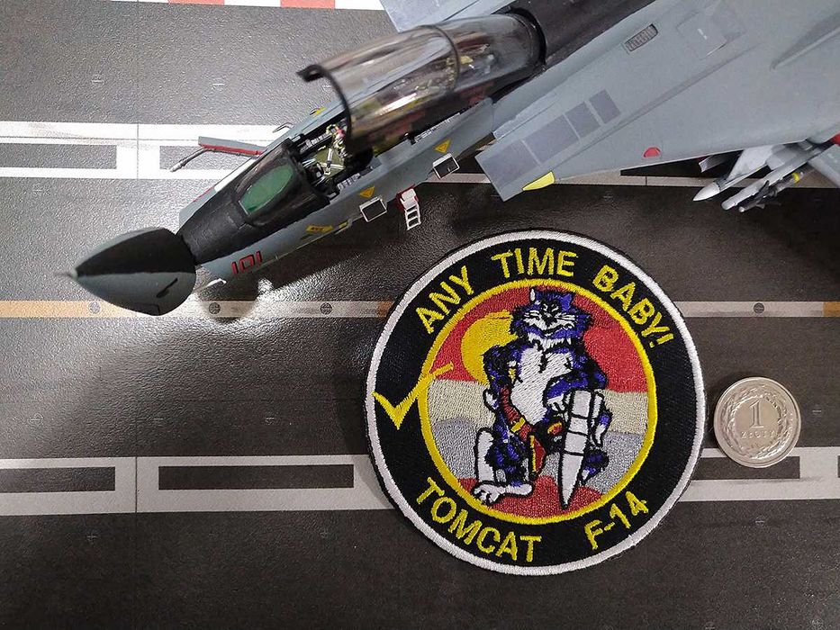 Naszywka F-14 Tomcat Any time Baby! rzep velcro