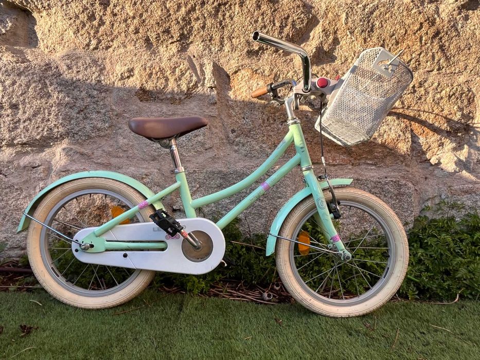 Bicicleta Infantil Legrand 16’’ com Cesto – Verde Menta