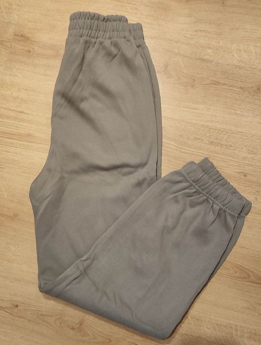 Spodnie damskie dresowe bawełna ocieplane khaki M/L