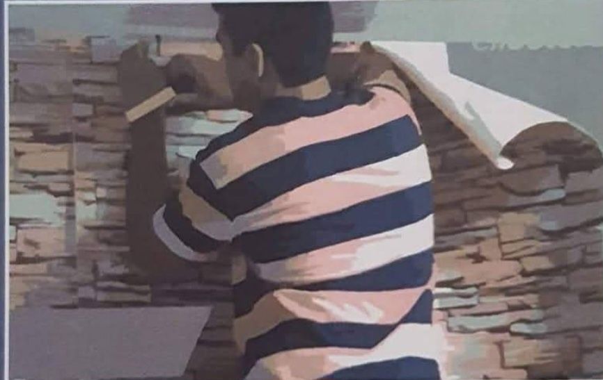 Aplicação de papel de parede